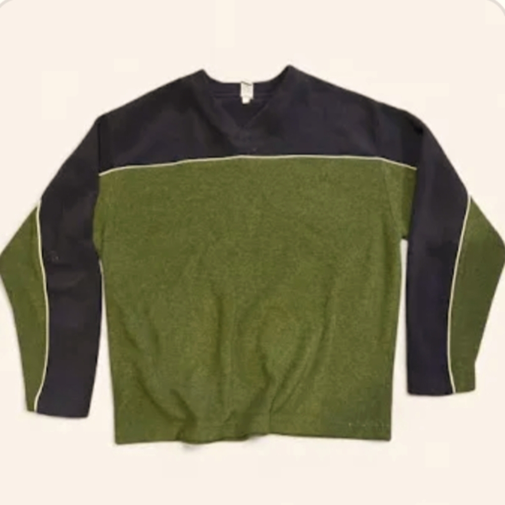 GAP V-Neck Sweater Blue and Green Casual Knit